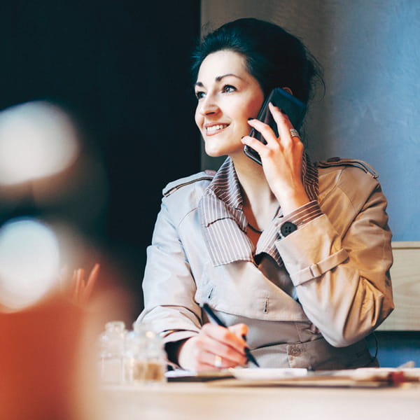 young woman talking on phone